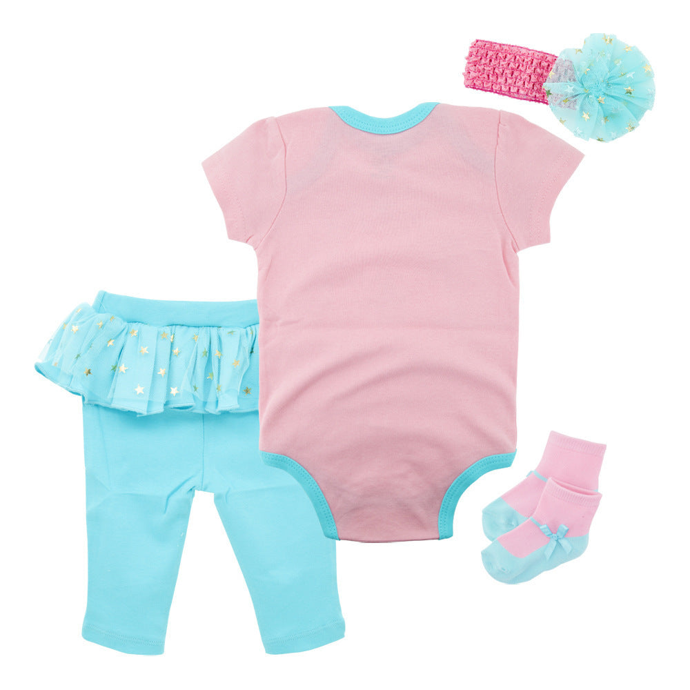 Baby Suit 5-Piece Set Summer Short Sleeve