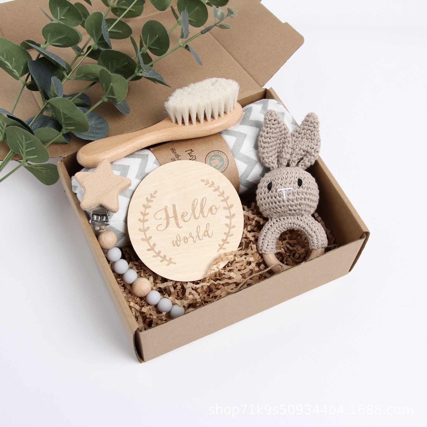 Christmas Reindeer Baby Baby Shower Gift Set Wooden Panda Toy