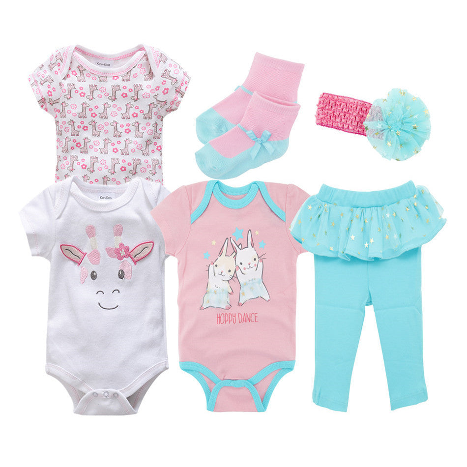 Baby Suit 5-Piece Set Summer Short Sleeve