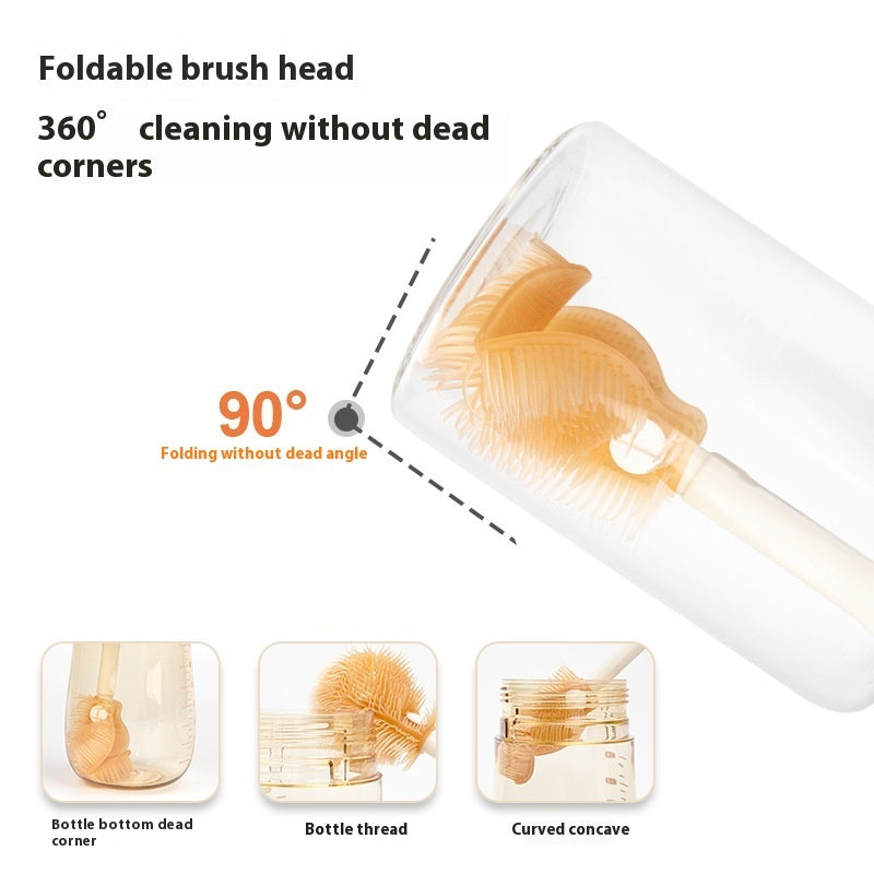 Silicone Brush Set Special Washing Baby Bottle Storage Box